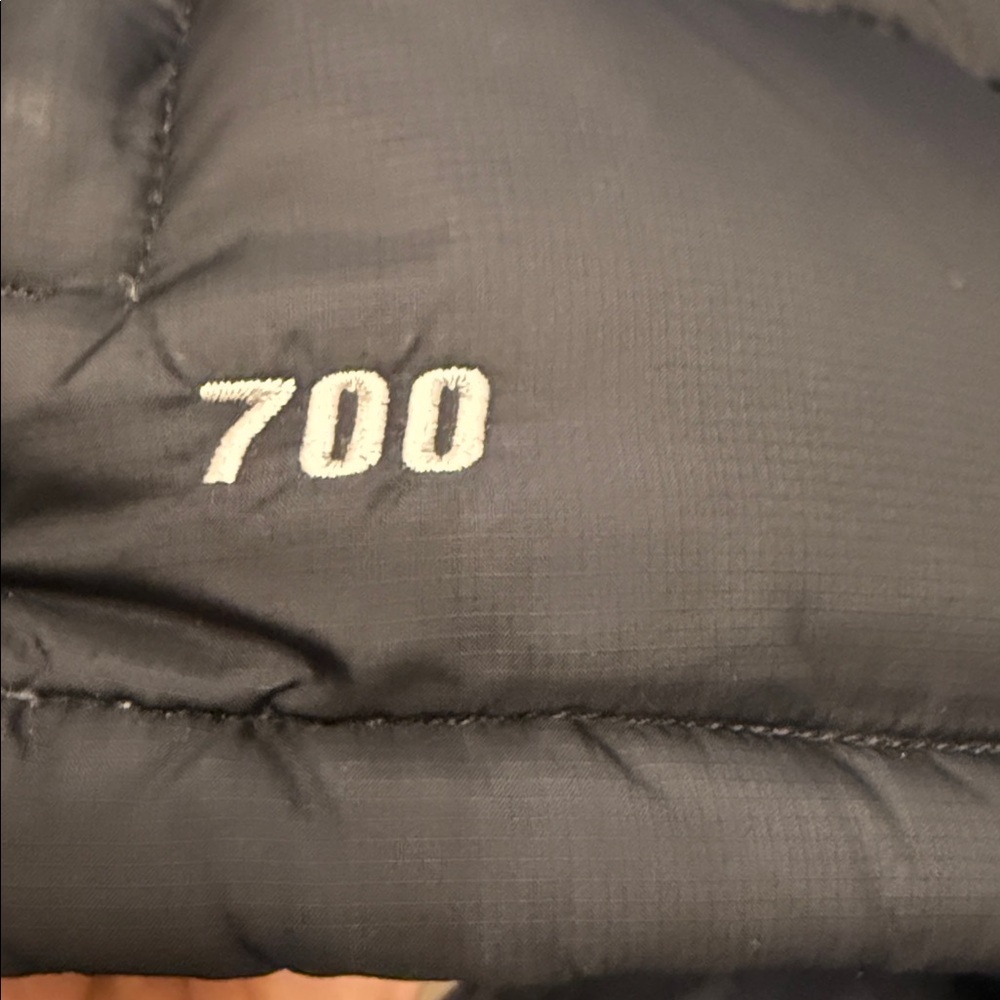 The North Face Retro Nuptse Logo Down Vest Sz S Black 700 Fill - Picture 7 of 7